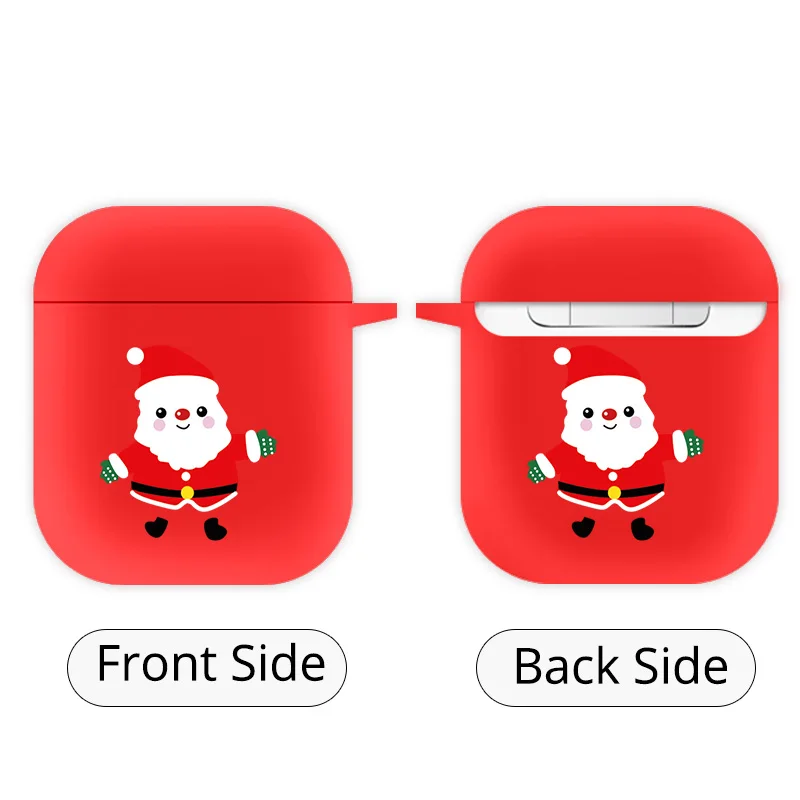 EJTRED008 Чехол для AirPods милый Рождественский медведь защитный чехол Bluetooth беспроводные кожухи головных телефонов для Air pods 2 аксессуары зарядная коробка - Цвет: EJTRED008