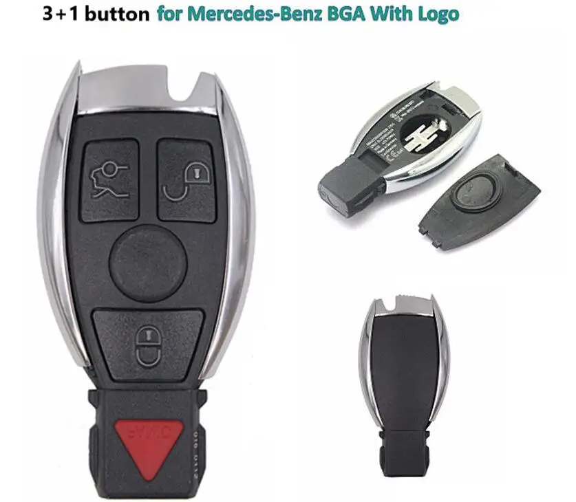 2 3 4 кнопки Замена оболочки умный пульт дистанционного ключа чехол для Mercedes-Benz BGA W203 W210 W211 AMG W204 CLS CLK CLA SLK - Количество кнопок: 4button