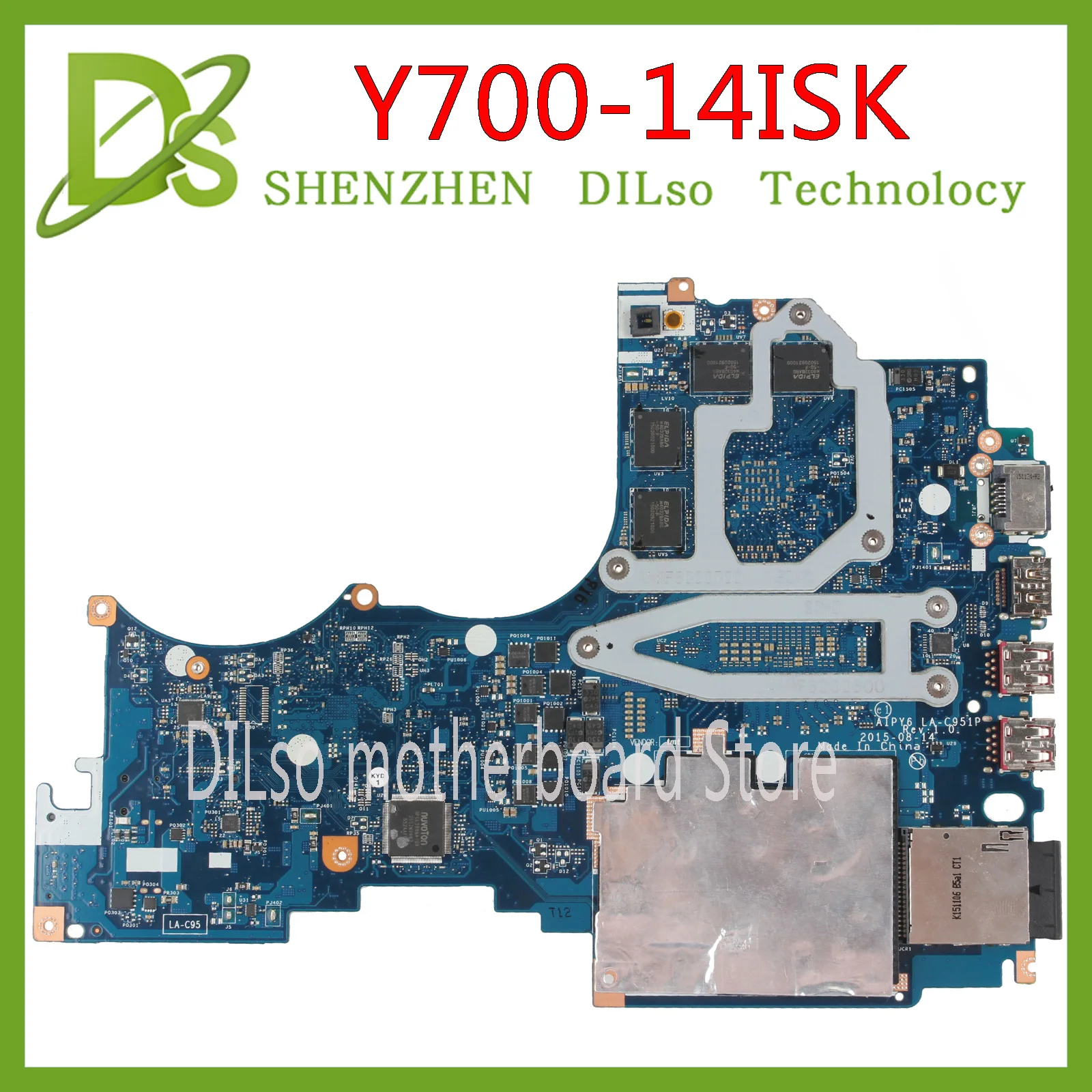 lower price  KEFU LA-C951P Motherboard For Lenovo Ideapad Y700-14ISK Y700-14 Laptop Motherboard I7-6700HQ R9 M37