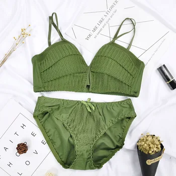 

Fashion Sexy Bra Sets Embroidery Lingerie Underwear Suit Women Mesh Comfortable Brassiere Bras 2020 New