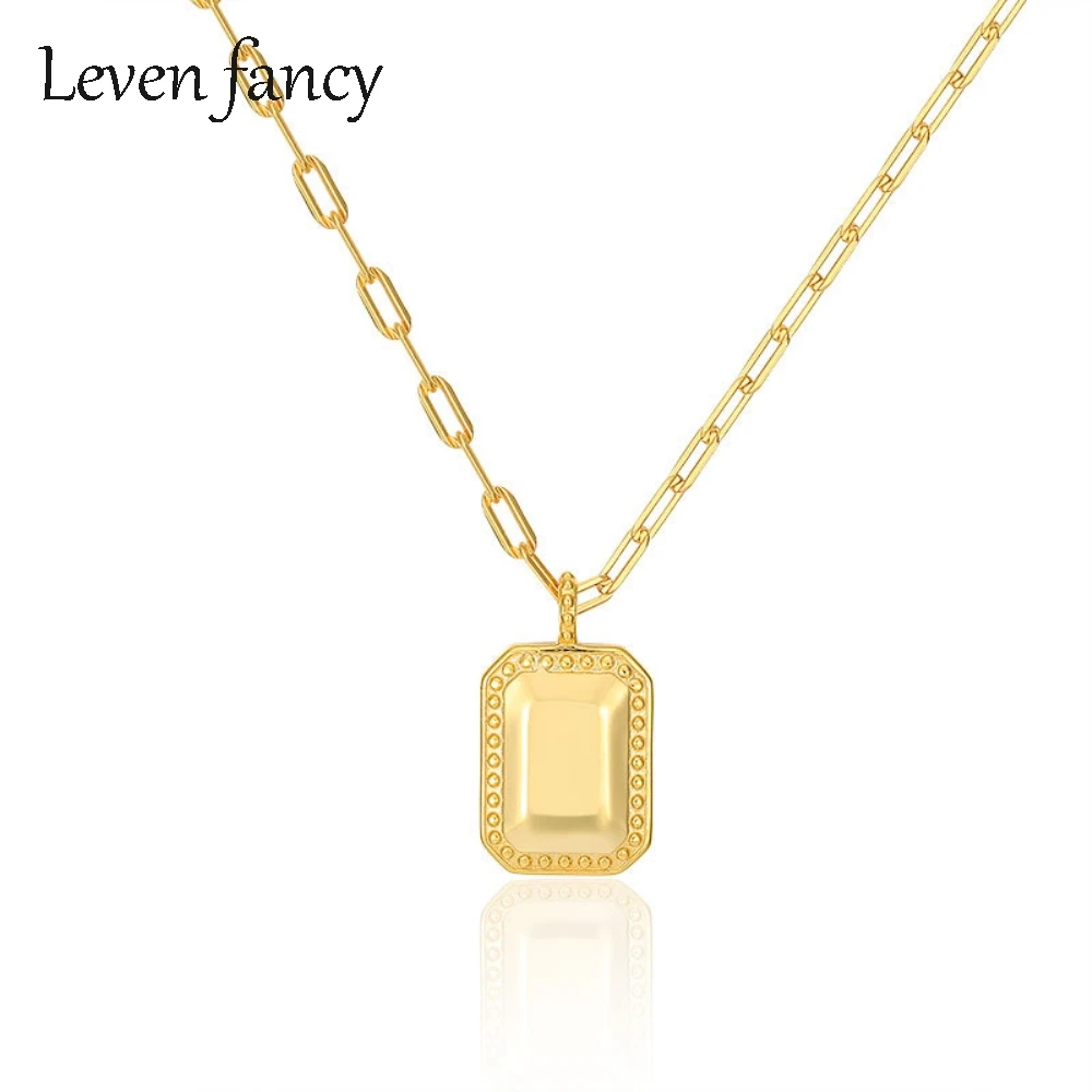 925 Sterling Silver Rectangular Mirror Pendant Design Celebrity