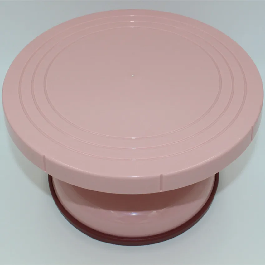 Инструмент для выпечки DIY торт высокий поворотный стол розовый пластик Платформа формы для торта украшения торта проигрыватель украшения