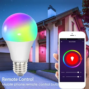 

WiFi Smart Light Bulb Dimmable Color LED Lamp RGBW LED E27 WiFi Bulbs Compatible with Alexa Google Home Smartphone