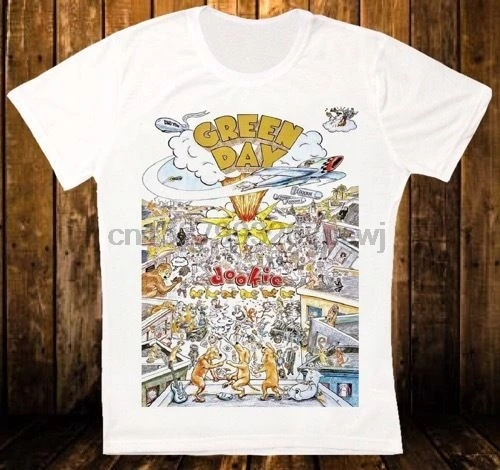 GREEN DAY DOOKIE в стиле панк-рок Новинка В ретро винтажном хипстер унисекс футболка 1419