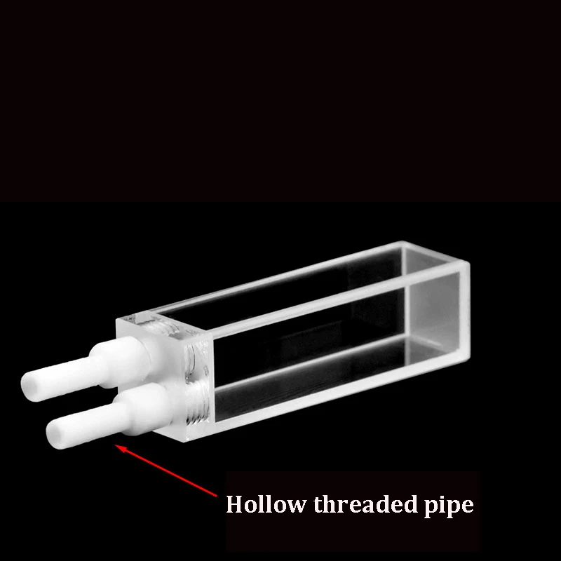 10mm quartz fluorescent flow cuvette / flow cell / special for scientific research with good sealing 3.5ml 1PC