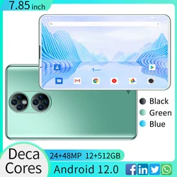 HUAWE – Tablette PC de 8 pouces P50, avec Android 11, GPS, 48mp, 12 go de RAM, 512 go de ROM, Google Play, 8800mAh, type c, envoi double SIM, clavier 