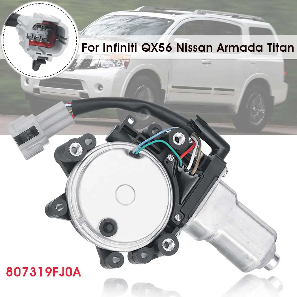 Car Front Left/Right Electric Lifter Window Motor Regulator 807309FJ0A For Nissan Armada/Titan 2004- For Infiniti QX56 - Цвет: Front Left