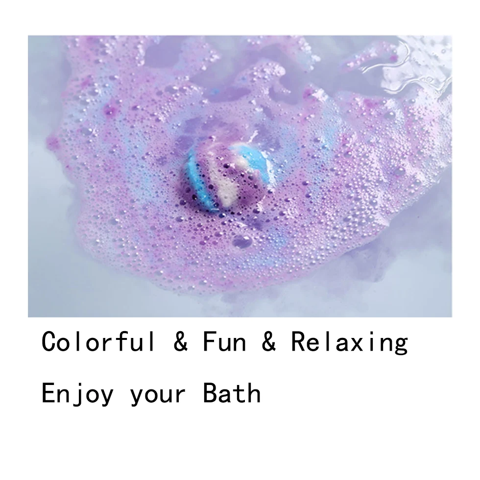 Organic & Natural Essential Oil Bath Bombs Bath SPA Fizzies Bath Salt Rich Bubble Bombs Ball For Women 108g XXL Size 6 pcs /set