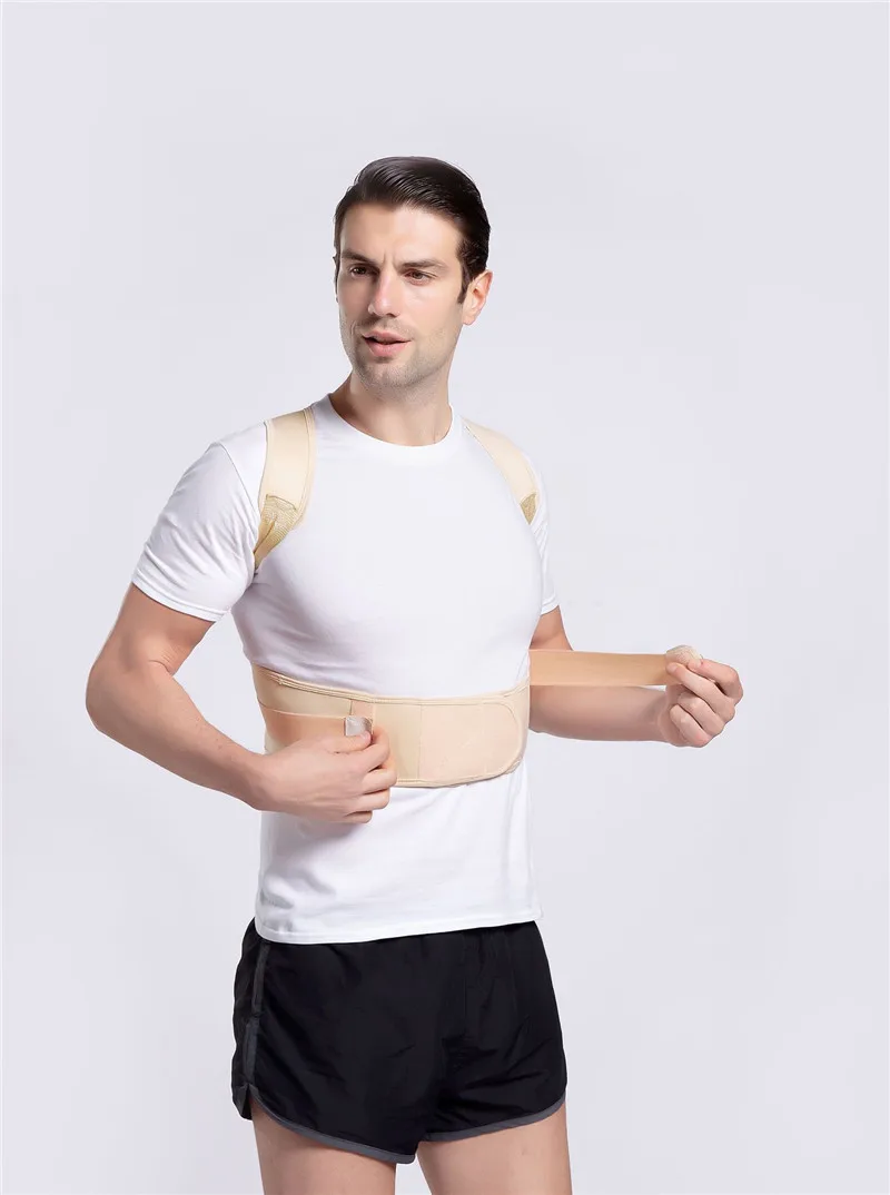 Black l BOSS LV Humpback Posture with Men and Women Summer Invisible Underwear Back Good Posture Corrector Body Shaping Abdomen Artifact 