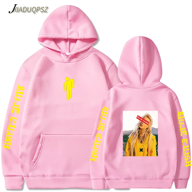 Billie Eilish толстовка женская с длинным рукавом Eilish Merch Lothse унисекс пуловеры нарядная толстовка с капюшоном топы Dropshop женские тонкие пальто - Цвет: WM61-63 Pink