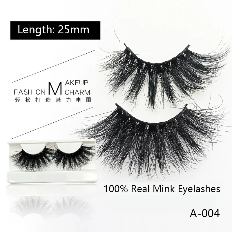 100 Mink Eyelashes False Eyelashes Crisscross Natural Fake lashes Length 25mm Makeup 6D Mink Lashes Extension 5