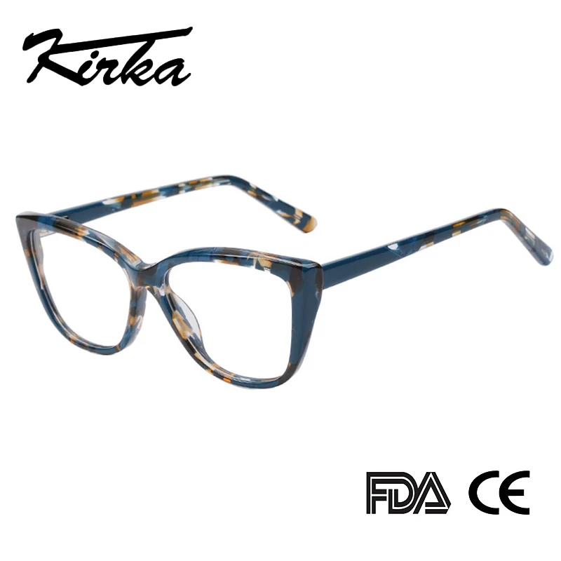 Женская оправа для очков Kirka Cat Eye из ацетата прозрачная модная оптические женские