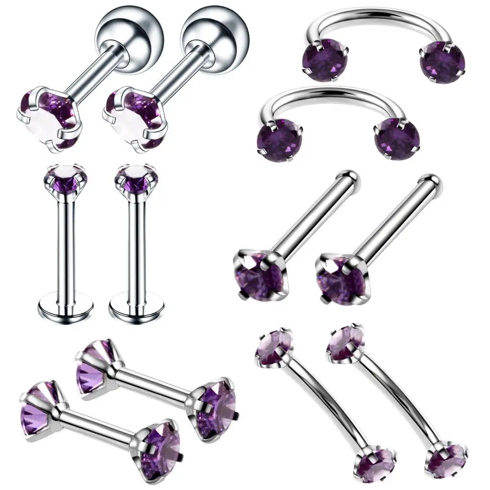 Labret Lip Piercing Set Tragus Piercing Earring Lip Ring Piercing