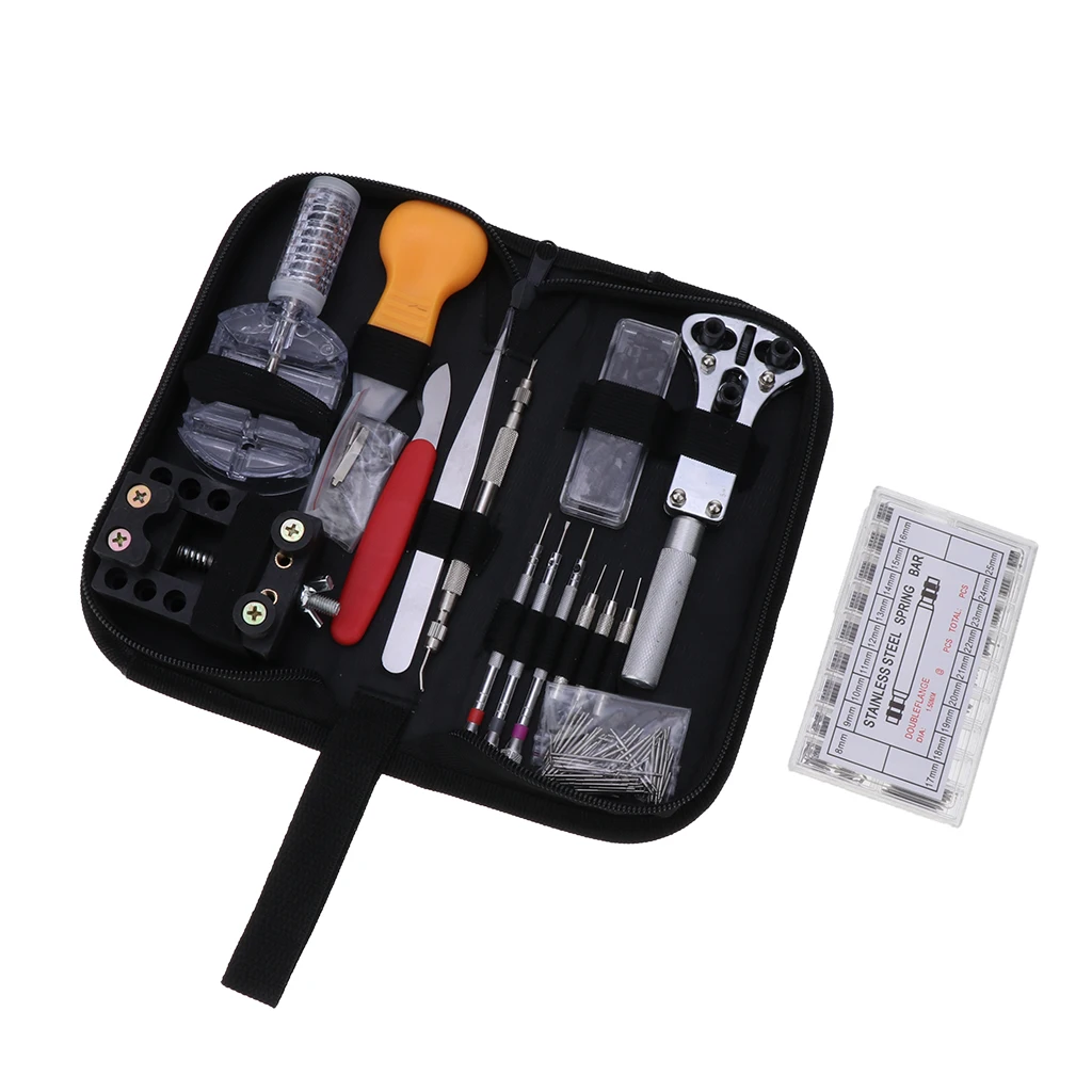 504Pcs Watch Repair Kit Professional Watch Tools Spring Bars Watch Battery Replacement Tool Kit