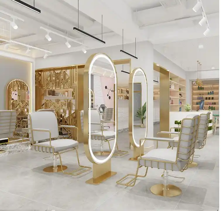 Net red hairdresser mirror table hair salon dedicated light luxury wind