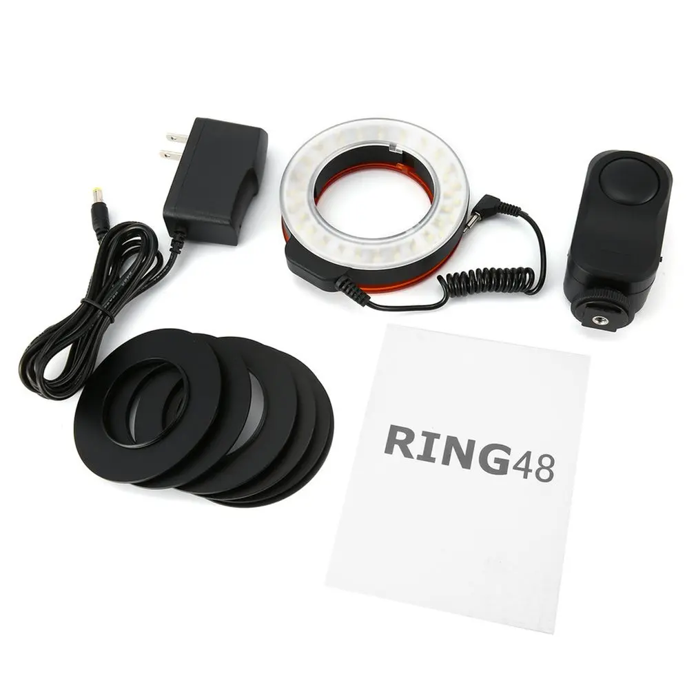 

Ring Light LED 48-Led Round Dimmer Dimmable Photography Flash Light for Live Broadcast For Camera Lens