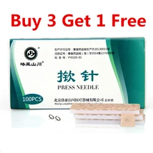 100 шт. пресс-иглы Ушная игла для иглотерапии одноразовые китайские акупунктурные терапии для ушей 0,22*1,5 мм