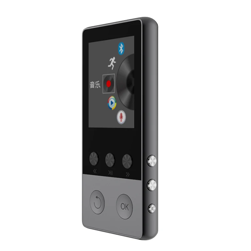 Серый Bluetooth mp4 плееры 8 Гб HIFI Музыка USB Портативный 1,8 дюймов TFT экран FM радио LSMK99 - Цвет: Серый
