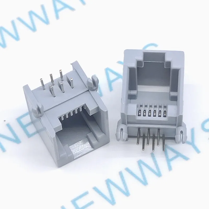 10 Pz/lotto Rj12 Rj11 Telefono Presa di 90 Gradi 6Pin di Cristallo Femminile 6P6C Presasocket 10 Pz/lotto Rj12 Rj11 Telefono Presa di 90 Gradi 6Pin di Cristallo Femminile 6P6C Presasocket