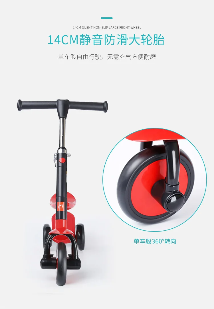 Discount 2-6 year old baby bicycle scooter 2in1 balance car Balancer Tricycle Tri-in-one Baby Skateboards Foreign Trade 4