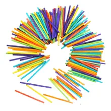 200 шт цветные деревянные палочки для творчества DIY деревянные ремесленные головоломки деревянные модели салона интеллект интерактивные игрушки деревянные украшения