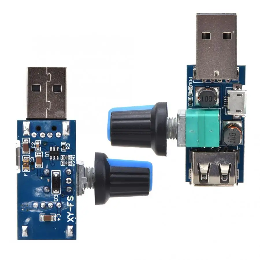 2 шт. USB контроллер скорости вентилятора DC4~ 12 В 5 Вт регулятор скорости вентилятора для офиса дома для общего 5 в USB вентилятор