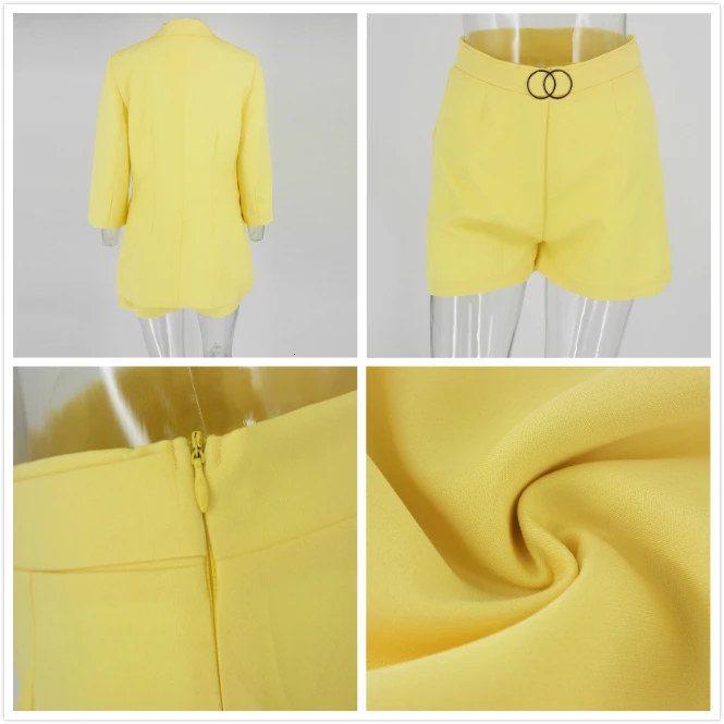 PFFLOOK 2019 однотонные Женский комплект 2 шт. летние костюмы Комбинезоны на пуговицах