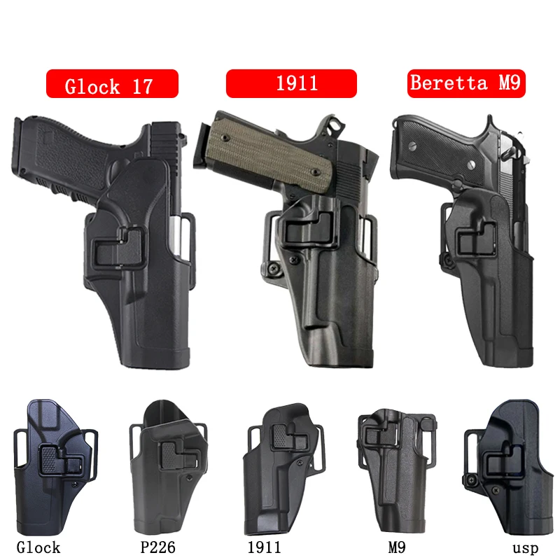 Тактический пистолет кобура для Глок 17 19 26 Beretta M92f Кольт 1911 Usp Sig P226 кобура для страйкбола кейс для пистолета Левая Правая рука подходит ремень