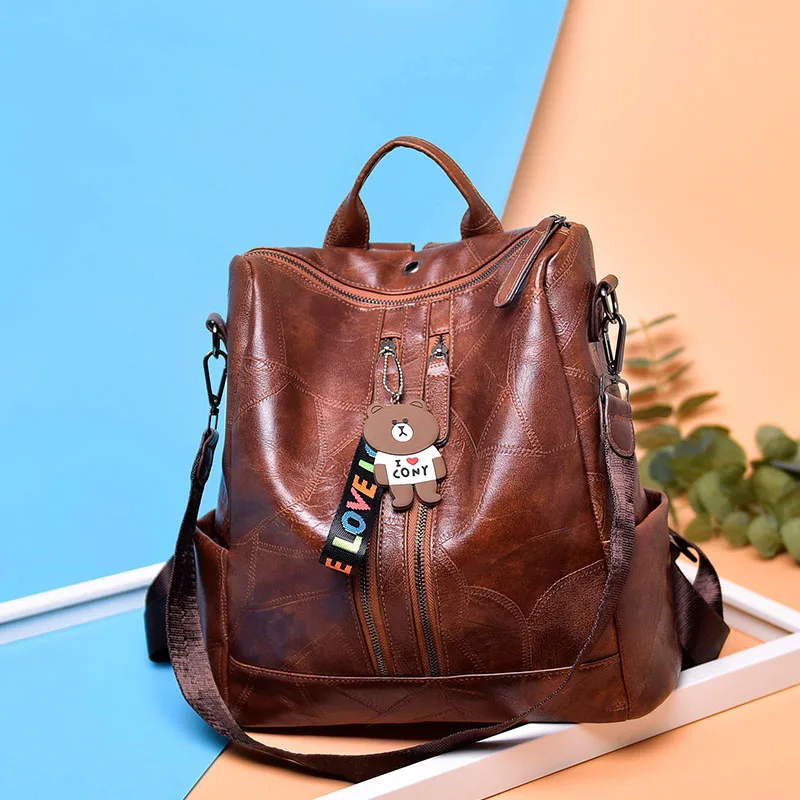 Модный рюкзак высокого качества - Цвет: Brown