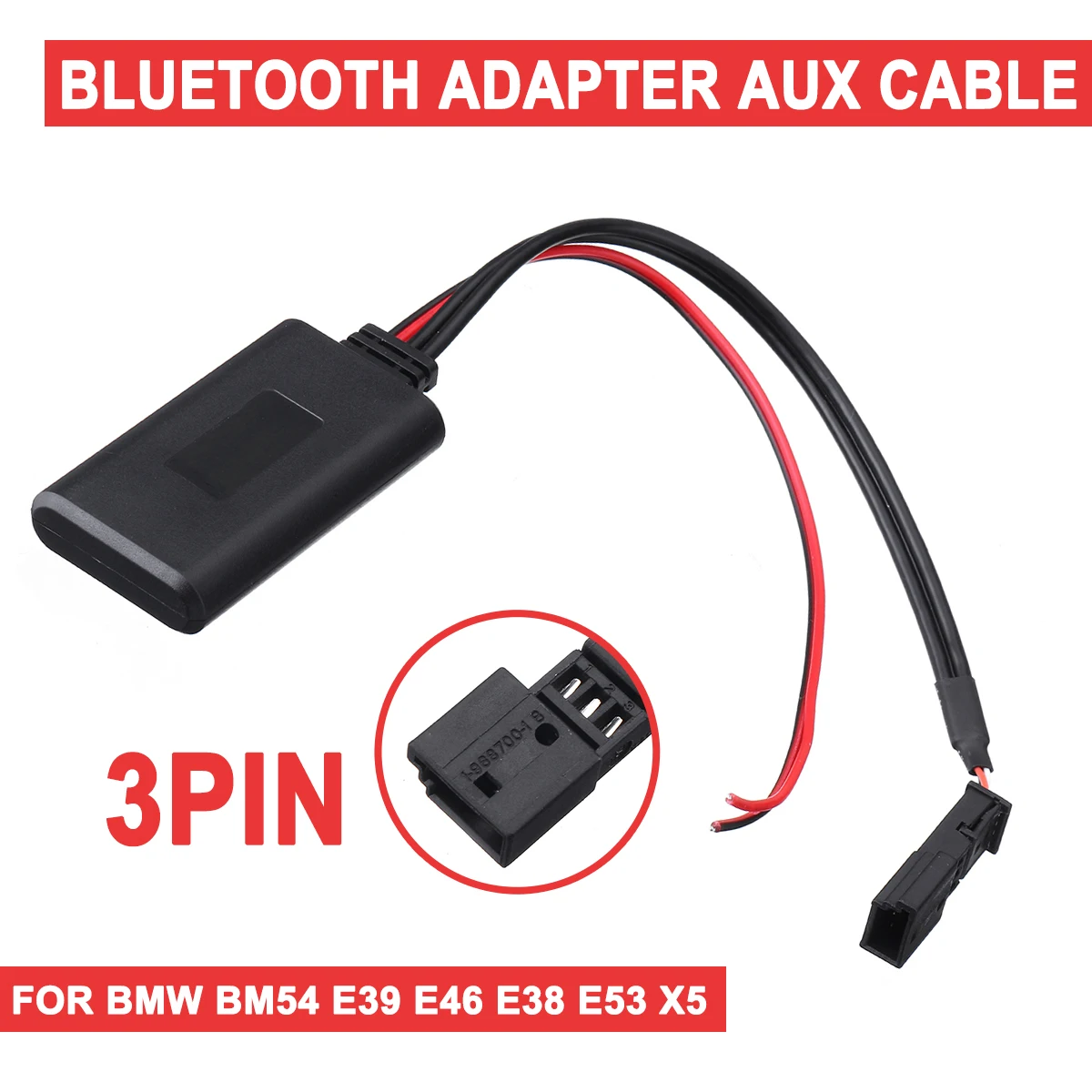 Автомобильный bluetooth модуль AUX в аудио Радио адаптер 3-контактный Автомобильная