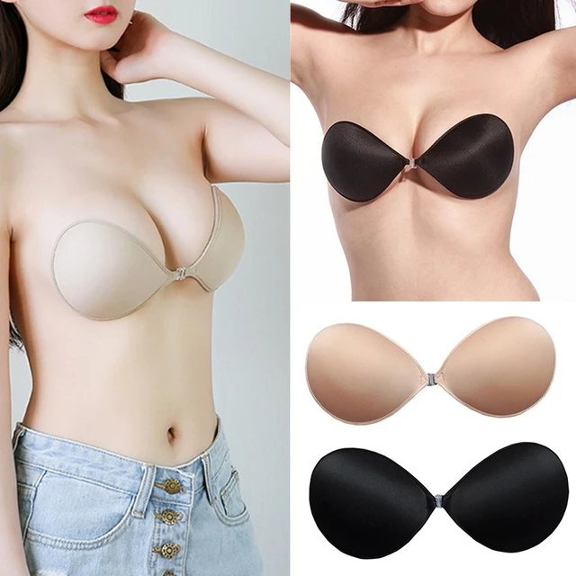 Sexy Strapless Adhesive Sticky Bra Lingerie Wireless Push Up Bralette Top Seamless  Silicone Invisible Bras For