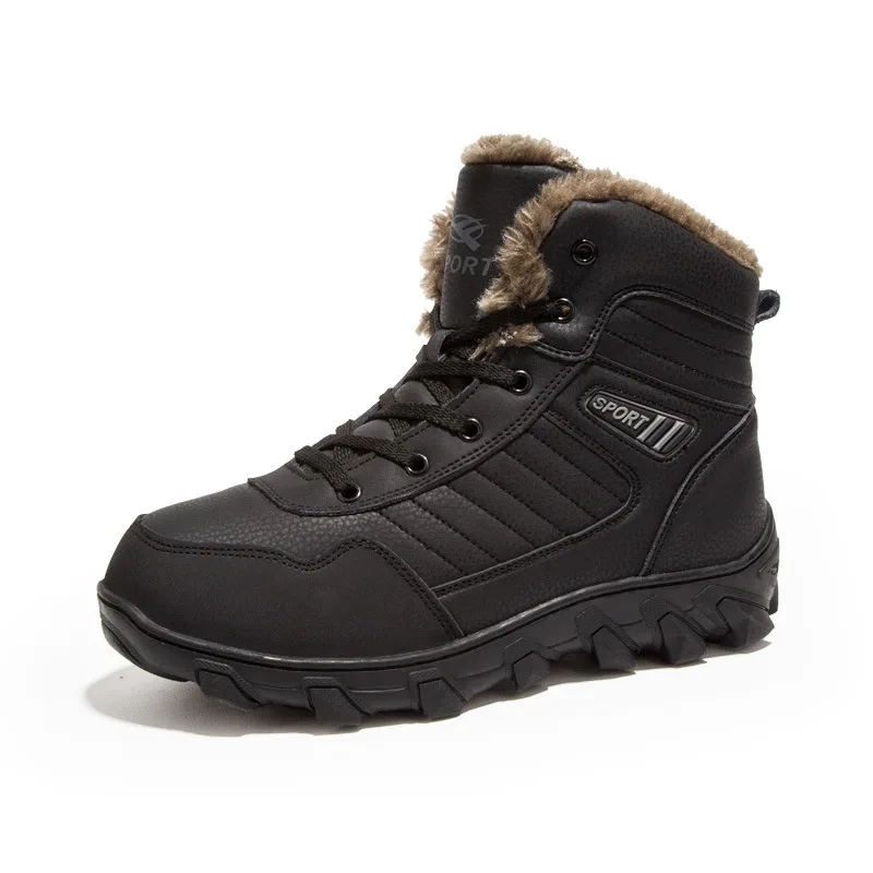 

2019 Autumn And Winter New Products Hight-top Fashion Man Outdoor Shoes Men Anti-slip Wearable plus Velvet Warm Snow Boots