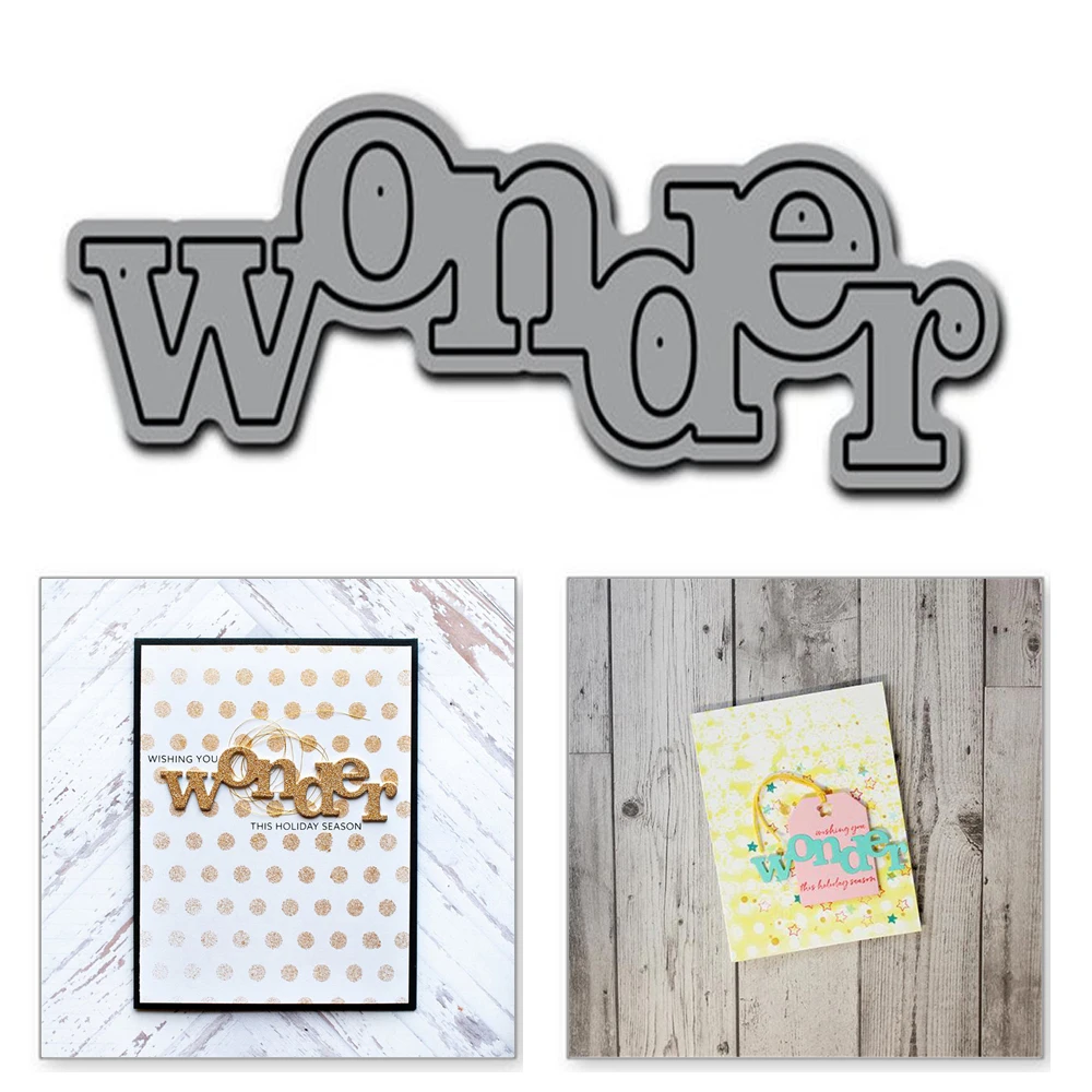 

YaMinSanNiO Wonder Letter Metal Cutting Dies Word Scrapbooking New 2019 For Making Cards Decorative Embossing DIY Crafts Stencil