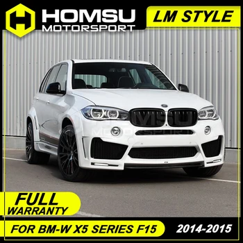 

LM style FRP Unpainted Car Body Kit Front Rear Bumper Side Skirts Wheel Eyebrows Exhaust Pipes For BM-W X5 Series F15 2014-2015