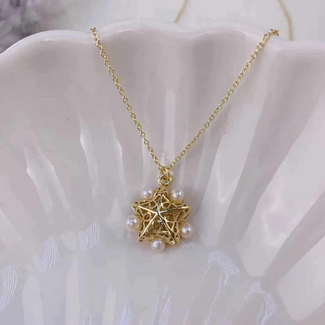 

Butterfly Home Syjs62c62gi Five-pointed Star Necklace 14k Gold 4-5 near round Glare Virgine Pearl Gentle Elegant