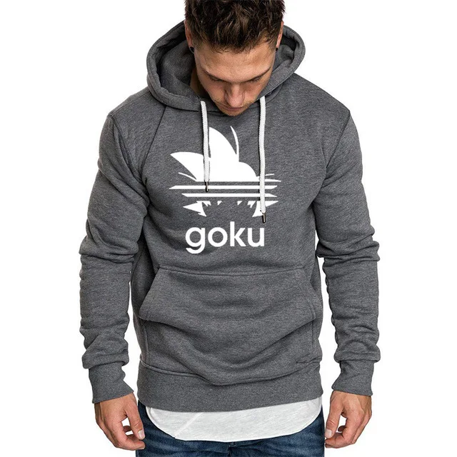 Аниме Драконий жемчуг Z Goku толстовка мужская приталенная Толстовка Harajuku модные повседневные мужские толстовки теплые флисовые хлопковые с капюшоном для улицы