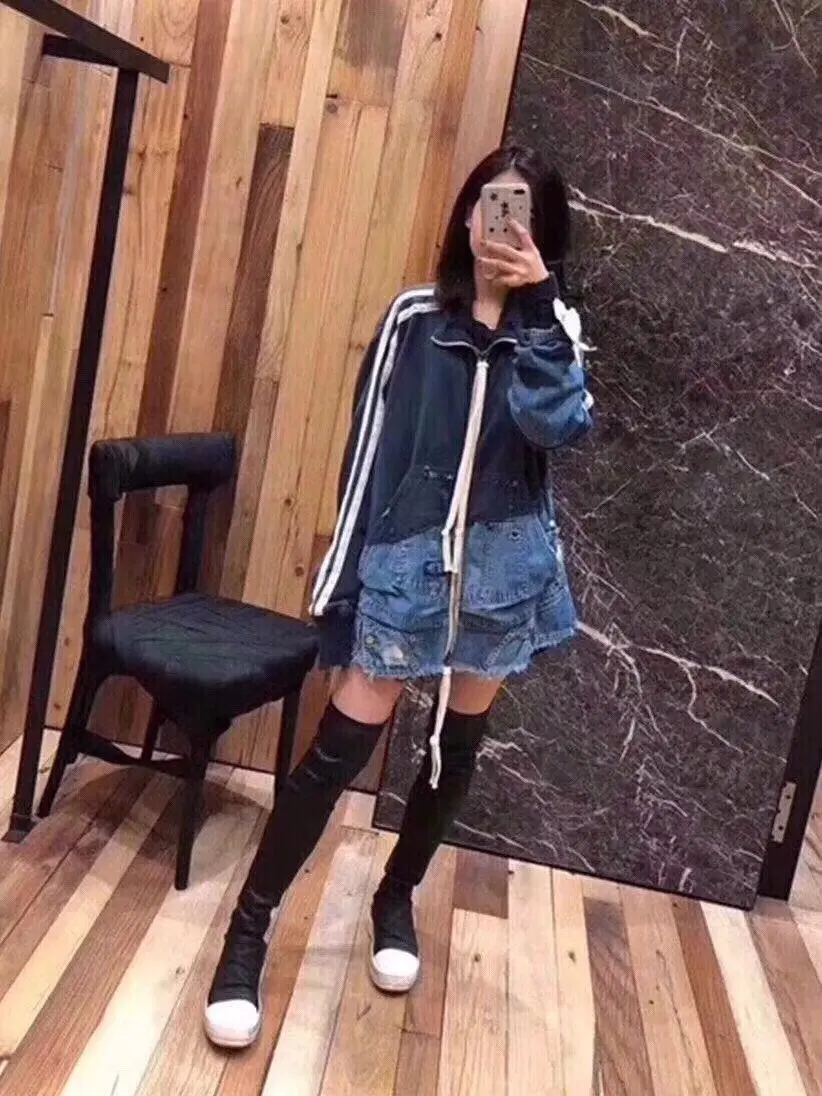 winner casual women patchwork jacket coat female oversize loose outerwear jacket ddxgz2