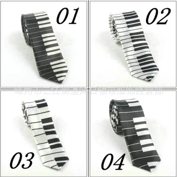 

Fashion Men Ties Creative Design Unique Musical Tie Gift For Man With Piano Keyboard Mens Wide Music Thin Tie Bigsweety
