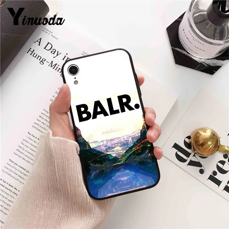 Yinuoda Cool balr log роскошный высокий протектор на конце чехол для телефона для iPhone 8 7 6 6S 6Plus X XS MAX 5 5S SE XR 10 чехол 11 pro max - Цвет: A8