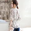 Floral Chiffon Blouse Women Summer Korean Ruffle Peplum Top Ladies 2020 Elegant Plus Size Office Shirt Female Camisas Femininas 4