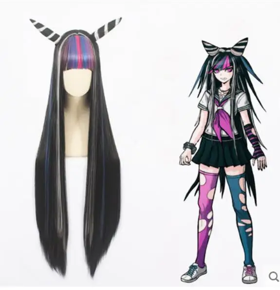 Danganronpa Dangan-Ronpa Ибуки миода Косплей Костюм на заказ - Цвет: Hair Wig