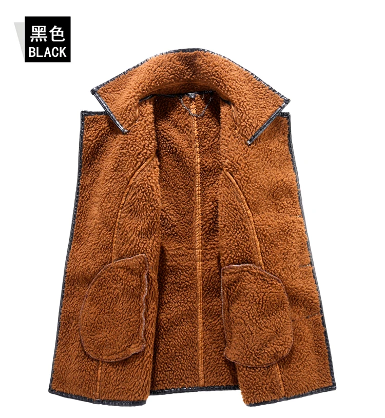 M-4XL, мужское пальто из искусственной кожи, куртки, теплый воротник с лацканами, длинная парка с меховой подкладкой, N030