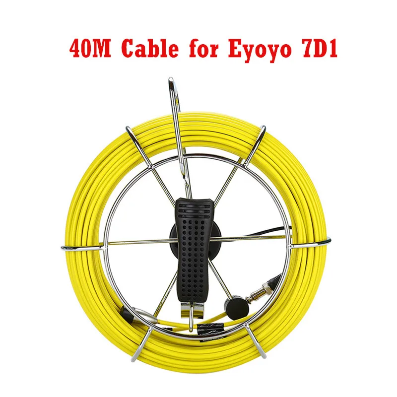 Eyoyo 7D1 40 м кабель с железной катушкой для трубы канализационная камера для инспекции трубопроводов
