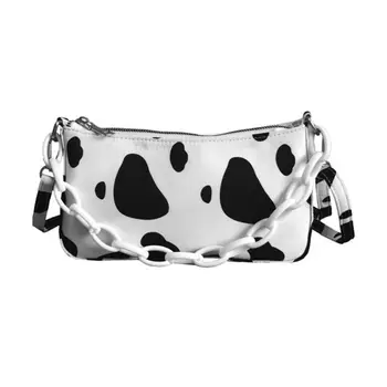 

Women Girl Cartoon Cow Print Shoulder Crossbody Bag Canvas Handbag Satchel Messenger Tote Purse