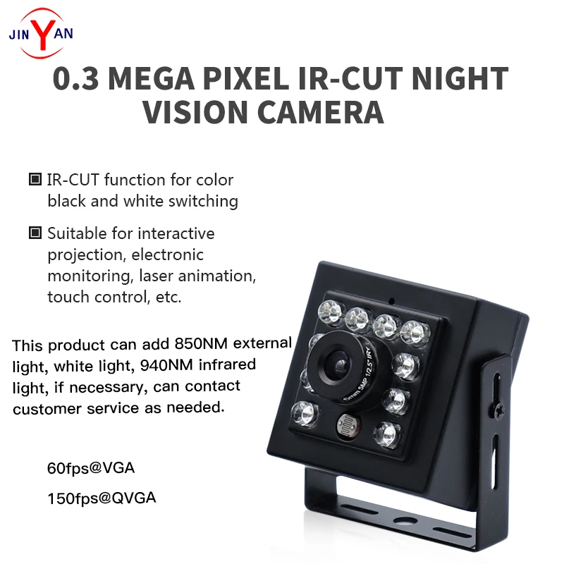 【NEW】JinYan Инфракрасный USB Камера модуль OmniVision OV7740 IRCUT BW/цвет светильник резистора