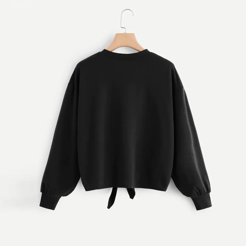 Womail Sweatshirts Women's Fashion Pullover Autumn Casual Long Sleeve Regular Women Letter Print Sweatshirts Sudadera S-XXL 26