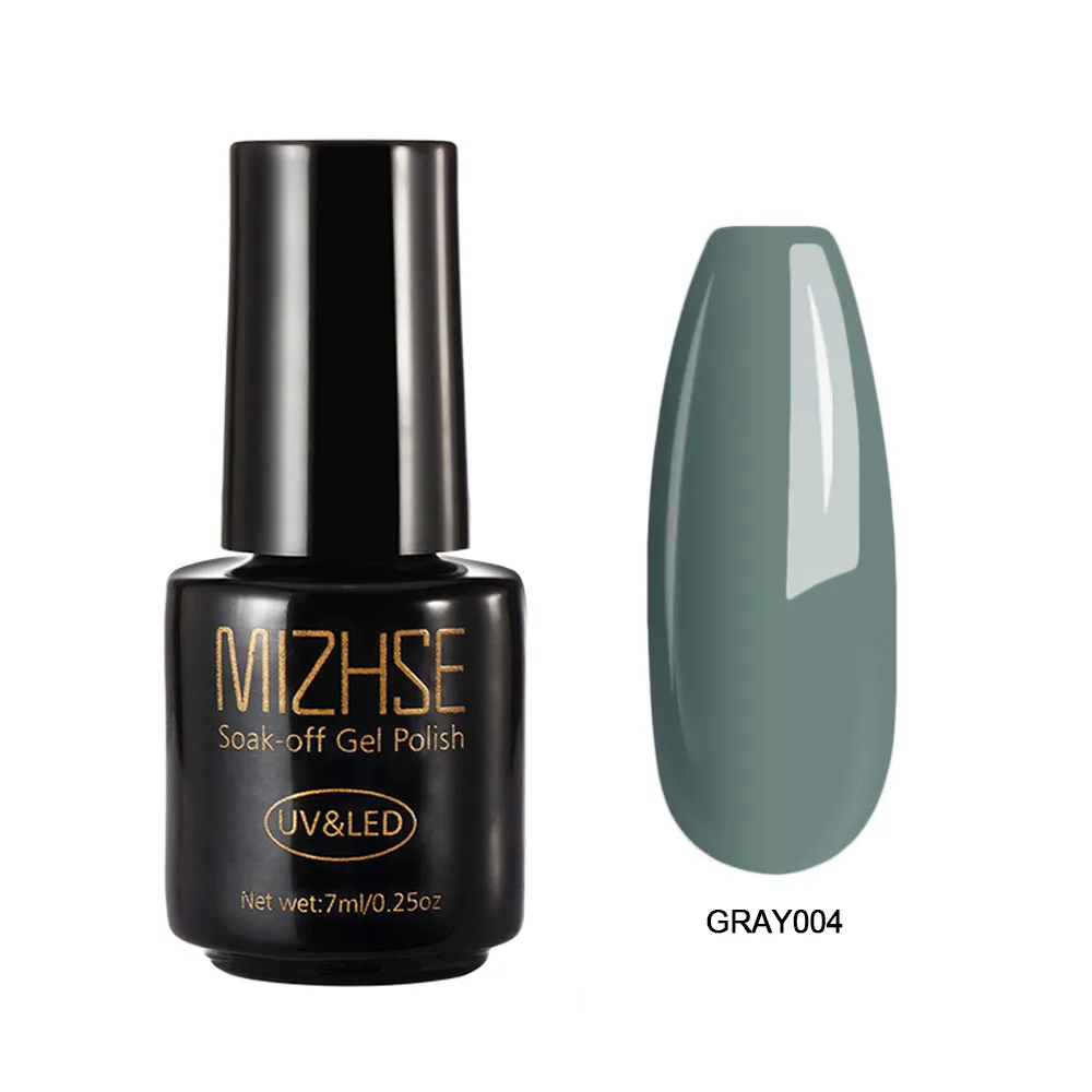 X-Gray004 MIZHSE 7 мл модный розовый цвет серия УФ гель лак для ногтей Гель-лак Длительное впитывание УФ-гель для ногтей горячий Гель-лак салон - Цвет: X-Gray004