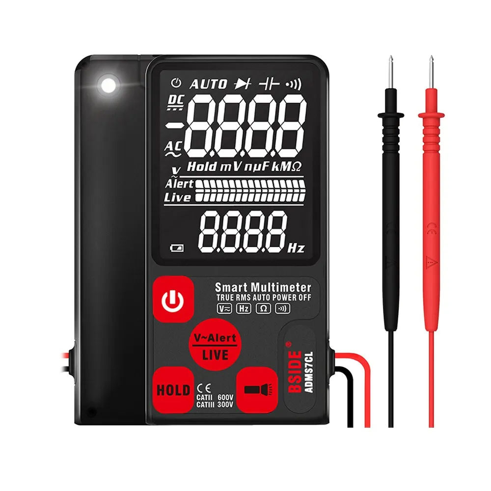 JUNEJOUR мини цифровой мультиметр BSIDE ADMS7CL/S9CL EBTN ЖК-дисплей DC AC вольтметр тестер емкость диод NCV
