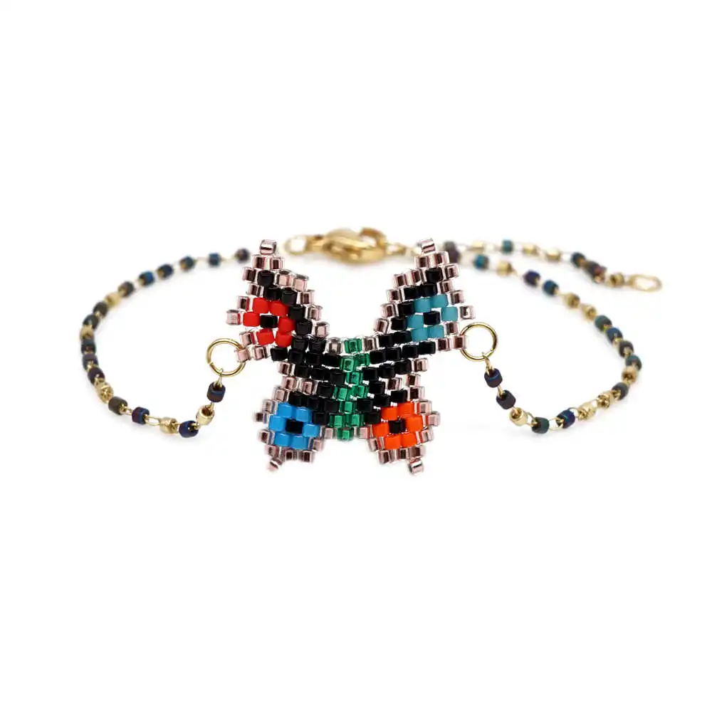 Shinus 10pcs/lot Delica Miyuki Bracelet Butterfly Charm Bracelets For Women Summer Jewelry Pulseras Mujer Bohemian Color