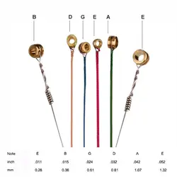 Струны для акустической гитары Радужная красочная гитара струны E-A для акустической народной гитары Классическая гитара многоцветная